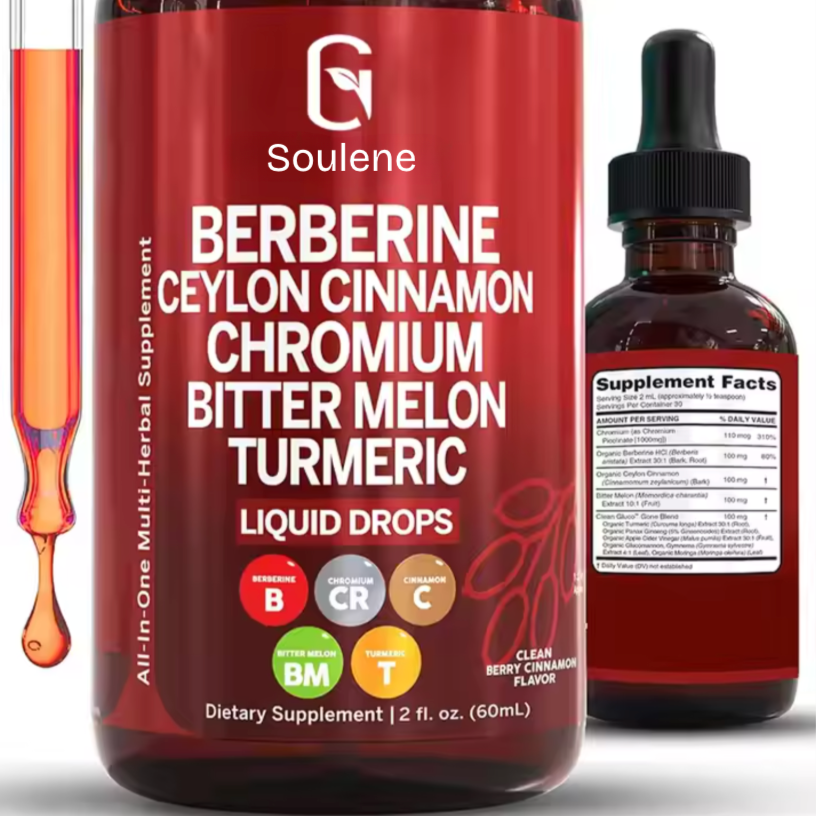 Berberine Ceylon Cinnamon Liquid Drops 1500Mg per SERVING 60Ml