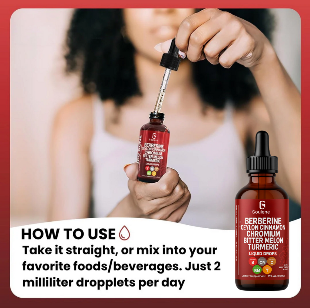 Berberine Ceylon Cinnamon Liquid Drops 1500Mg per SERVING 60Ml